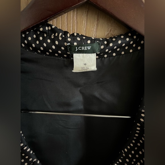 J Crew Women’s polka dot long sleeve ruffled dress. Size 10. Jackie O vibes! - Picture 4 of 4